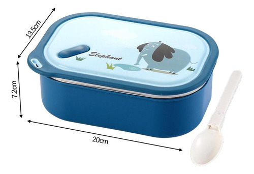 Caja Bento Aislada Con Divisiones Fiambrera De Material