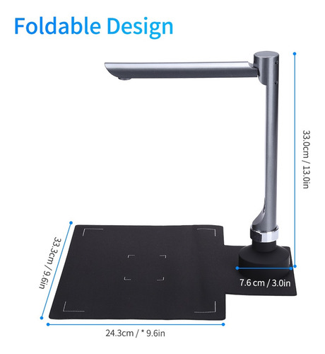 Escáner De Documentos Usb F60a Hd De 5mp, Cámara De Captura