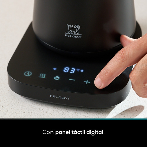 Combo Pava Electrica + Espumadora Peugeot Smart Living Negro