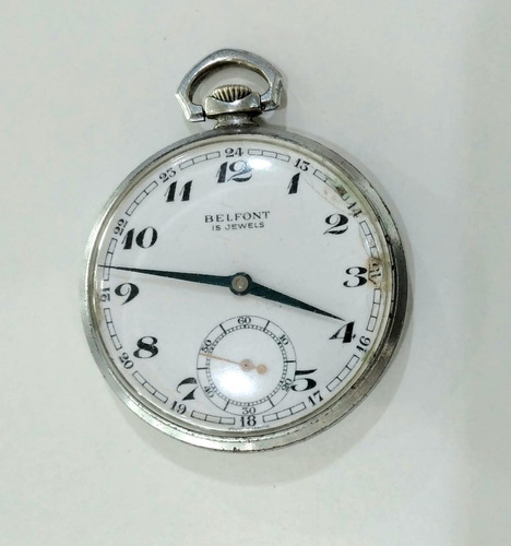 Relógio De Bolso Belfont Swiss Made 15 Rubis