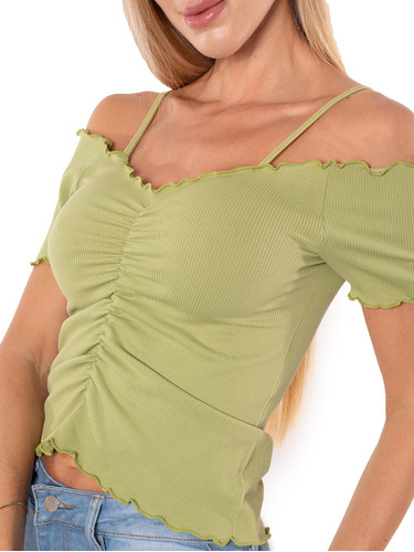 Blusa Top Dama Con Tirantes Sexy Casual Para Mujer 