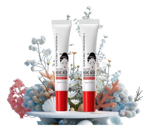 Pack 2 Crema Blanqueadora De Ojos Con Ácido Kójico, Gránulos Todo Tipo De Piel Día/noche