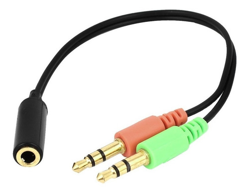 Imagen 2 de 6 de Adaptador De Audio 3,5 H A Mic + Auricular