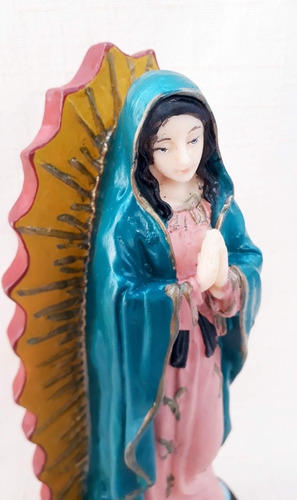 Virgen De Guadalupe Imagen Irrompible Grande 20 Cm + Velas