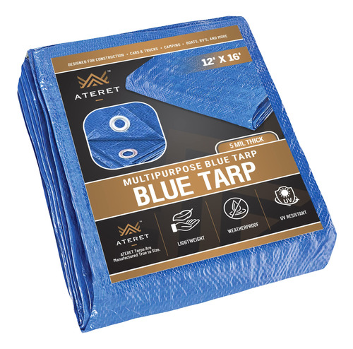 Ateret Lona Azul Multiuso I Impermeable Polietileno Plastico