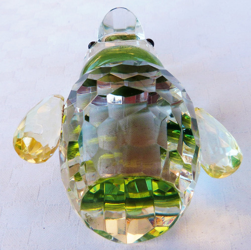 Monijor62-coleccion Antiguo Figura Cristal Facetado Pinguino (Usado)