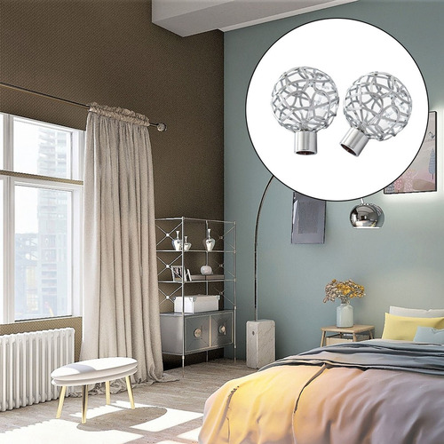 1 2x Decorações De Acabamento Para Haste De Cortina De