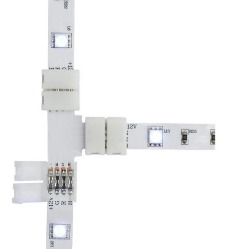 Conector De Unión Rígido Rgb Cinta Led Smd 5060 En T X1