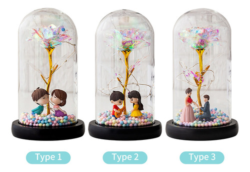Rosa Preservada Para Led Eve Forever Flower Glass Home