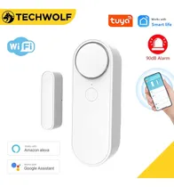 Comprar Alarma Seguridad Hogar Para Puertas Y Ventanas Casa Inteligente Sensor Inteligente Wifi Techwolf Con Sonido De Alarma, Compatible Con Alexa Y Google Home