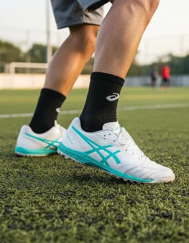 シューズ ASICS DESTAQUE K FF TF 27cm Chuteira Futsal Asics Destaque K Ff Tf Masculino - Branco/vr