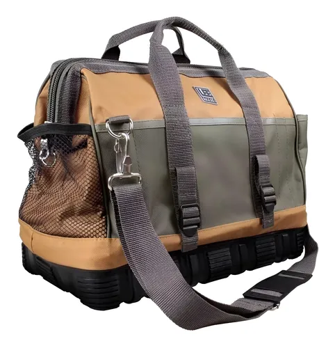 Bolsa Ferramentas Maleta Fundo Borracha Mala Profissional Cor Ocr...