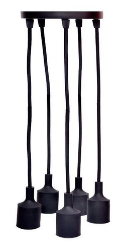 Imagem 2 de 4 de Soquete Retro Vintage E27 Preto Pendente
