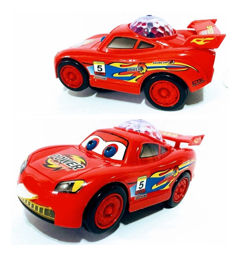 Carrinho Carros Mcqueen Relampago Bate E Volta Com Som Luz