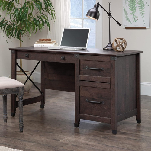 Escritorio De Madera Sauder Carson Forge; Cedro Rústico