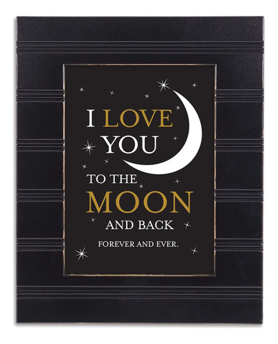 I Love You To The Moon And Back Black 8 X 10 Beaded Boa...