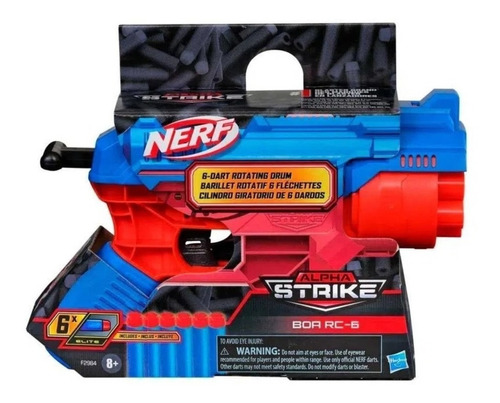 Lançador De Dardos Nerf Alpha Strike Boa Rc 6 - Hasbro F2985