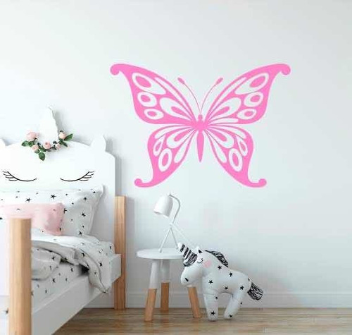 Mariposa Decorativa De Vinil Para Puerta Pared O Ventana