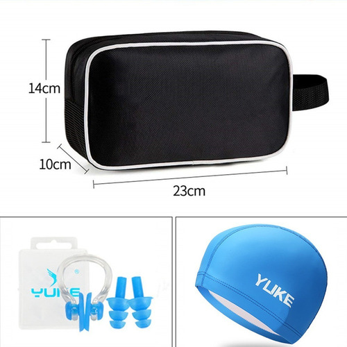 . Set Natación,gogles+gorra+clip Nariz+tapones+bolsa 3