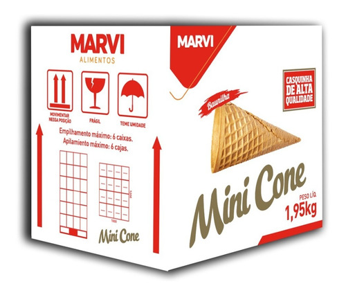 Casquinha Mini Cone Trufa 300 Un - Marvi