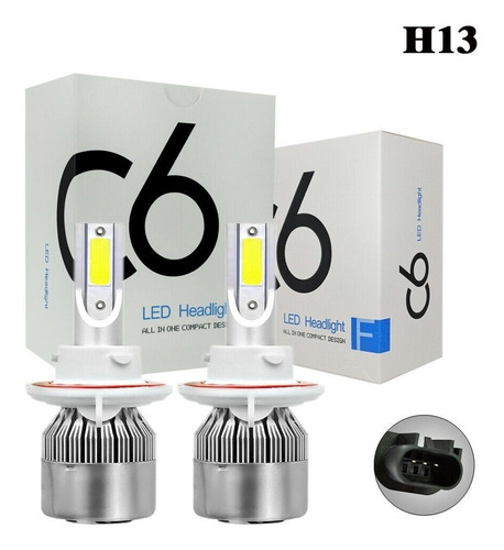 Focos Biled C6 Kit Automotriz H4, H13, 9004, 9007