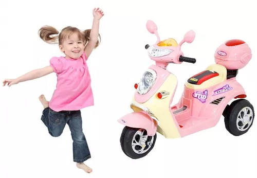 Moto Elétrica Infantil Lambreta Rosa - Bel Brink