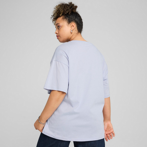 Polera Puma Ess Relaxed Tee Gris Mujer