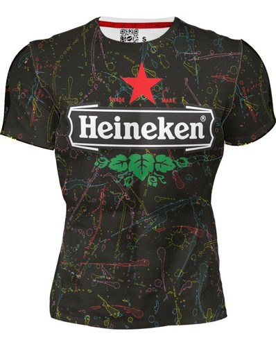 Playera Full Print Caballero Cerveza Heineken Colores