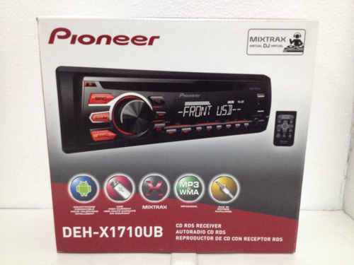 Reproductor Pioneer Dehx1710ub Mp3/wma/cd/cd-r//usb/mixtrax