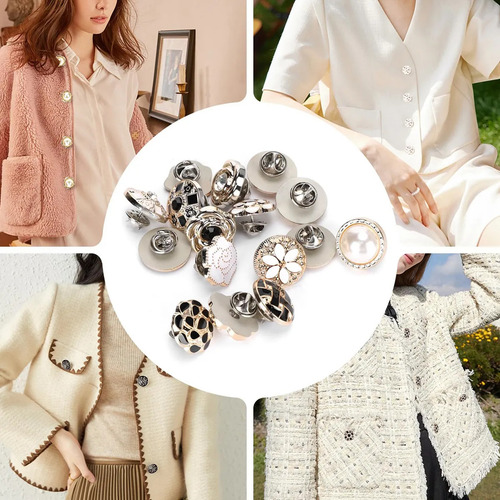 Botones De Broche Para Camisa De Mujer, 30 Botones