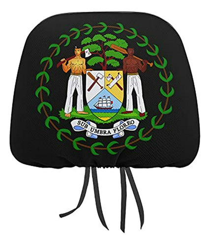 Escudo De Armas De Belice Poliéster Asiento De Coche Reposac