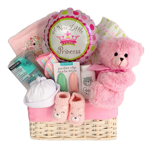 Kit Maternidad Ajuar Bebé Rosa Beba Peluche Globo Artesanal