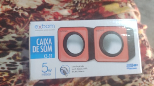Caixa De Som Mini 2.0 Para Pc Notebook Celular 5w P2 Exbom