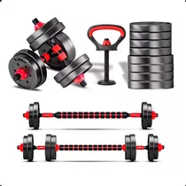Comprar Kit Funcional 6 Em 1 Halter Barra Dumbbell Kettlebell Treino