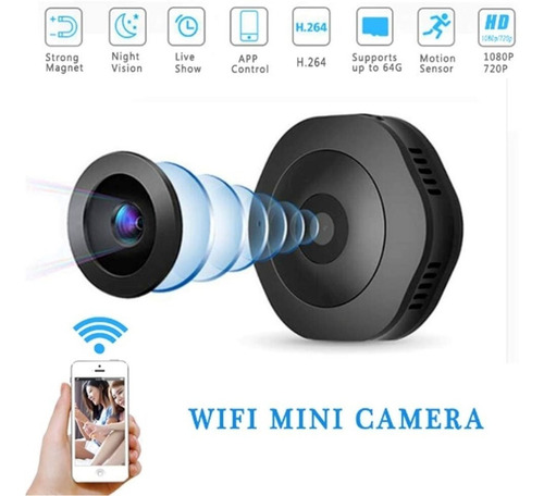 Mini Cámara Oculta Espía Wifi Hd 1080p Batería Visión Noctur