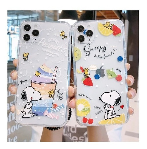 Funda Para iPhone 12 Promax Snoopy+protector Vidrio Templado