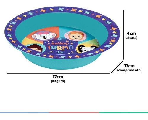Prato Bowl Infantil Turma Da Lilica Microondas Bpa Free Cor Azul Turma Da Lilica Baby