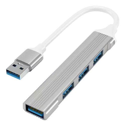 Hub Aluminio Usb A 4 Puertos Usb 3.0 Compatible Mac Win Lin