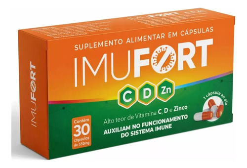 Imufort Multvitamínico Vit. C, D E Zn C/30 Cps