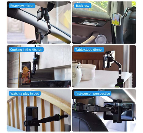 Soporte For Teléfono Con Espejo Retrovisor De 360° A