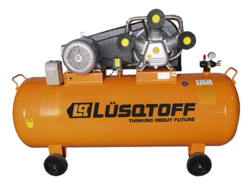 Compresor de aire eléctrico Lüsqtoff LC-105002 trifásico 500L 10hp 380V 50Hz naranja