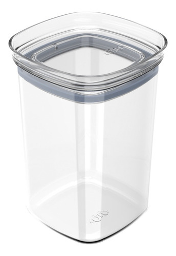 Pote Hermético Porta Mantimentos Retangular Vedado 1,5l Ou Cor Transparente