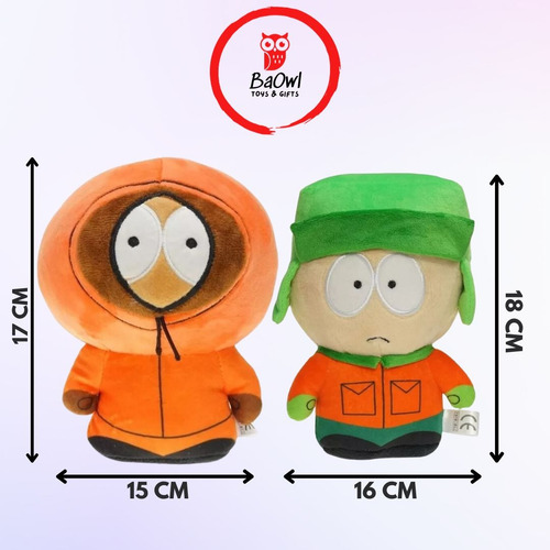 Set 4 Peluches Kenny Cartman Kyle Stan South Park Felpa