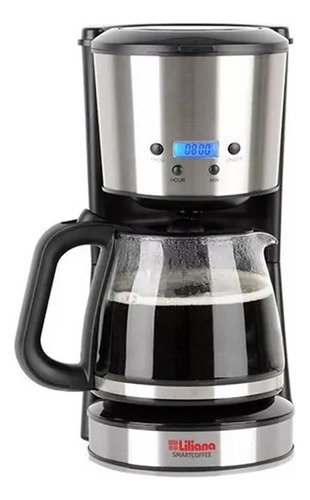 Cafetera Liliana SmartCoffee AC955 automática acero inoxidable y negra de filtro 220V