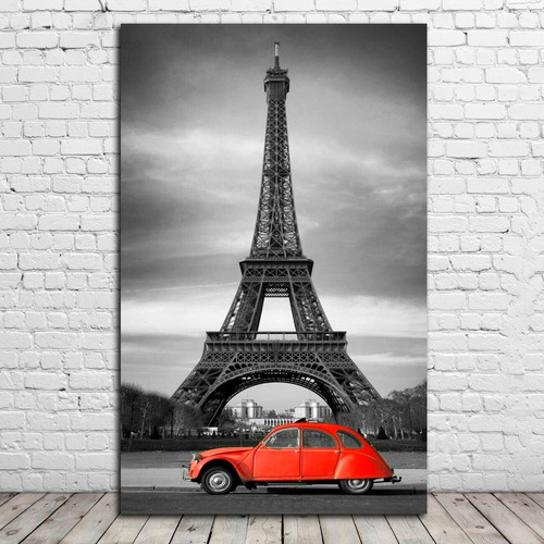 Cuadros Decorativos Torre Eiffel Vintage (60x40 Cm)