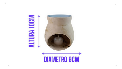 Hornito Aromático + 6 Esencias + 6 Velas De Noche + 1 Latita Natural