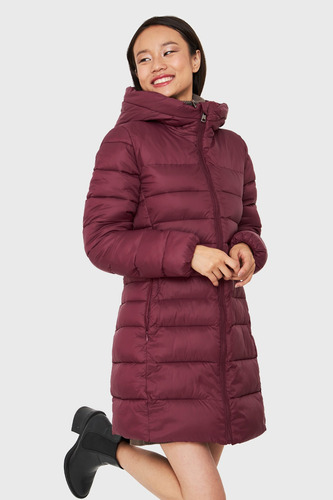 Parka Midi Gorro Polar Burdeo Nicopoly