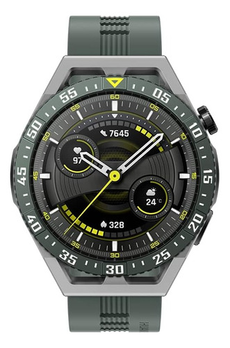 Juego De Relojes Inteligentes Huawei Watch Gt 3, Gris, Amole Color de la caja Verde oscuro Color de la correa Verde oscuro Color del bisel Verde oscuro