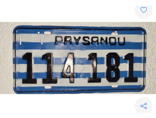 Matricula De Paysandu Repintada 114181 