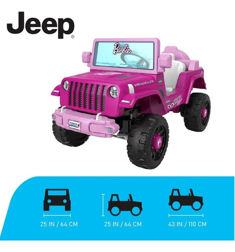 Fisher Price Power Wheels Vehículo Montable Barbie Color Rosa Claro Rosa Claro